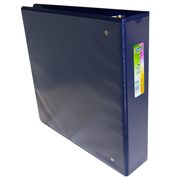 [AZO-CAR-9201AZ] Carpeta panorámica con cristal Kinera carta de 2' herraje 'O' color azul