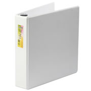 [AZO-CAR-9201BL] Carpeta panorámica con cristal Kinera carta de 2' herraje 'O' color blanco