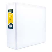 Carpeta panorámica con cristal Kinera carta herraje 3 pulgadas "D" color blanco
