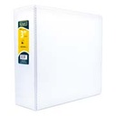 Carpeta panorámica con cristal Kinera carta herraje 3 pulgadas "D" color blanco