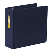 [AZO-CAR-9301AZ] Carpeta panorámica con cristal Kinera carta de 3' herraje 'O' color azul