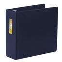 Carpeta panorámica con cristal Kinera carta herraje de 3 pulgadas "O" color azul