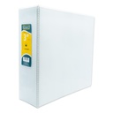 Carpeta panorámica con cristal Kinera carta herraje 3 pulgadas "O" color blanco