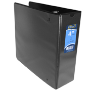 [AZO-CAR-9411NE] Carpeta panorámica con cristal Kinera carta de 4' herraje 'D' color negro