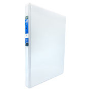 [AZO-CAR-9121BL] Carpeta panorámica con cristal Kinera oficio de 1' herraje 'O' color blanco