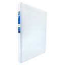Carpeta panorámica con cristal Kinera oficio herraje 1 pulgada "O" color blanco