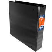 [AZO-CAR-9201NE] Carpeta panorámica con cristal Kinera rta de 2' herraje 'O' color negro