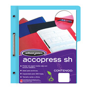 [ACO-FOL-P4553] Carpeta pressboard Accopress sh ACCO carta color azul claro con broche de 8 cm