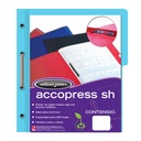 Carpeta pressboard Accopress sh ACCO carta color azul claro con broche de 8 cm