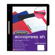 [ACO-FOL-P0943] Carpeta pressboard Accopress sh ACCO carta color negro con broche de 8 cm