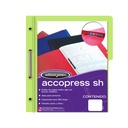 Carpeta pressboard Accopress sh ACCO carta color verde claro con broche de 8 cm