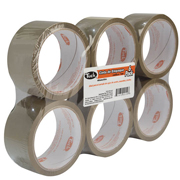 [TUK-ADS-258221] Cinta 182 de empaque TUK 48mm x 50m , color canela, con 6 piezas