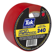 [TUK-ADS-434002] Cinta 340 delimitadora TUK 48mm x 33m , color rojo, 1 pza
