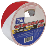 [TUK-ADS-434044] Cinta 340 delimitadora TUK 48mm x 33m , color rojo/blanco