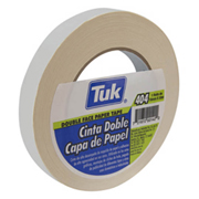 [TUK-ADS-420409] Cinta 404 doble capa TUK 18mm x 33m , color crema, 1 pza