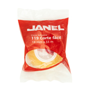 [JAN-ADS-11918X3] Cinta adhesiva línea 119 transparente JANEL 18x33 corte fácil 1 pieza