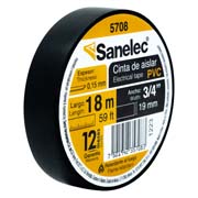 [SAN-CIN-5708] Cinta de aislar Santul 18m color negra .