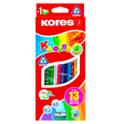 [KOR-COL-KN13] Colores triangulares KORES 13 piezas + 1sacapuntas