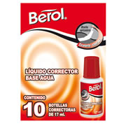 [BER-CRR-154702] Corrector liquido Berol, botella de 17 ml con brocha 1 pieza