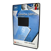 [GBC-PAS-P3549] Cubierta plástica oficio GBPlak liso GBCcolor negro
