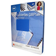 [GBC-PAS-P3545] Cubierta plástica tamaño carta GBPlak liso GBC color azul medio