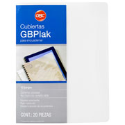 [GBC-PAS-MX01860] Cubiertas lisas GBPlack GBC color transparente