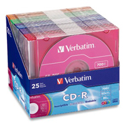[VER-DIS-94611] Disco Verbatim CD-R 80min 700MB 52x, 25 pzas de colores