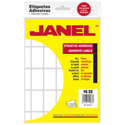 Etiqueta blanca JANEL clasica no. 2 con 1280 etiquetas de 16x22mm