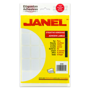 Etiqueta blanca JANEL clasica no. 7 con 500 etiquetas de 25x38mm