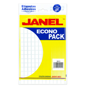 Etiqueta blnaca JANEL econopack no. 1 con 2160 etiquetas de 9x13mm