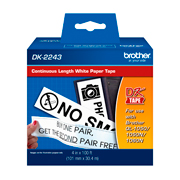Etiqueta brother film de largo continuo en color negro sobre blanco DK2243