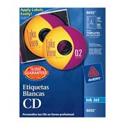 Etiqueta para CD tecnología inkjet AVERYcolor blanco