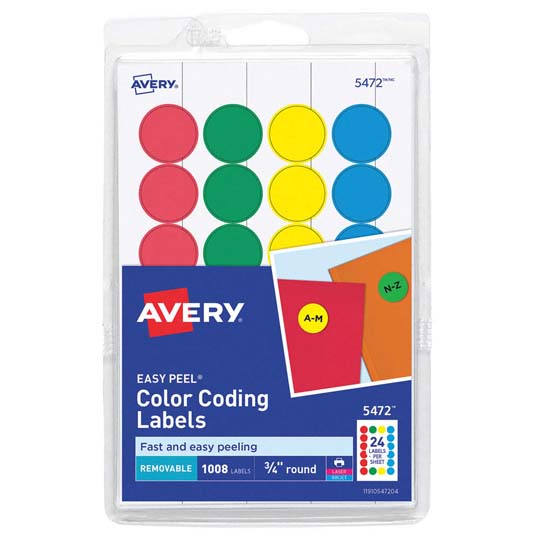 Etiqueta redonda removible AVERY tecnología laser/inkjet