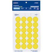 Etiqueta redonda removible amarillo AVERY tecnología laser/inkjet
