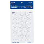 Etiqueta redonda removible blanca AVERY tecnología laser/inkjet