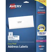 Etiqueta tecnología laser AVERY color blanco