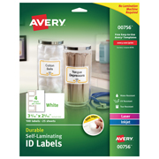 Etiqueta tecnología laser/inkjet AVERY autolaminada de identificación