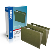 Folder colgante Oxford oficio color verde caja con 25 pzas
