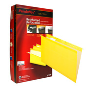 Folder colgante Pendaflex oficio color amarillo caja con 25 pzas
