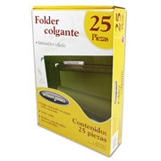 Folder colgante oficio ACCO color verde .