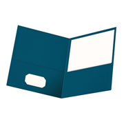 Folder con doble solapa Oxford carta or azul caja con 25 pzas