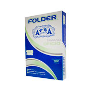 Folder crema APSA tamaño oficio  , paquete con 100  piezas