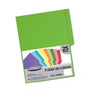 Folder de color ACCO carta color verde intenso con 25 piezas