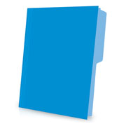 Folder de color Pendaflex carta color azul ceja 1/2 caja con 25 pzas