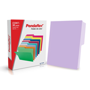 Folder de color Pendaflex carta color lavanda ceja 1/2 caja con 50 pzas
