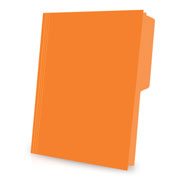 Folder de color Pendaflex carta color naranja ceja 1/2 caja con 25 pzas