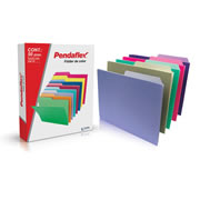 Folder de color Pendaflex carta color surtido lite ceja 1/2 caja con 50 pzas