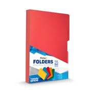 Folder de color intenso Fortec oficio color rojoceja 1/2 caja con 25 pzas