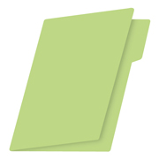 Folder manila Fortec carta color verde ceja 1/2 caja con 100 pzas
