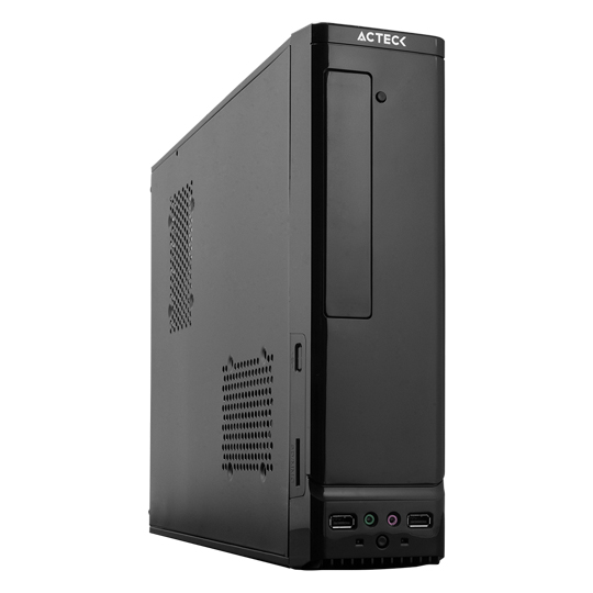 LM-GABINETE SLIM ATOM NEGRO ACTECK. 
